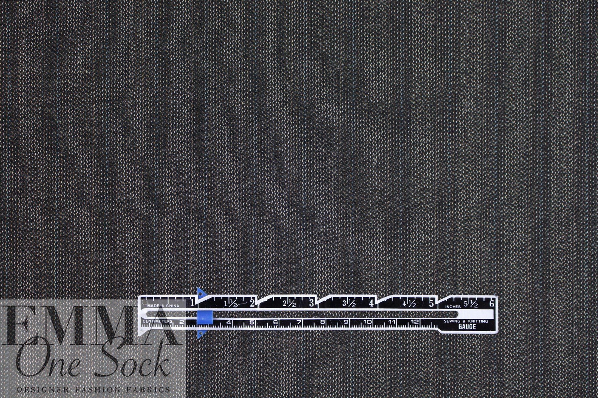 Italian cotton/wool blend subtle stripe suiting