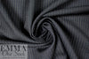 Italian all-wool black/sand striped twill suiting