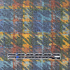 French houndstooth plaid jacquard - golden rod/pine/ocean 1.25 yds