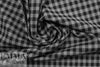 Italian gray/black check yarn dyed stretch woven 2 yd
