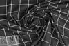NY designer yarn-dye windowpane cotton stretch twill