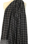 NY designer yarn-dye windowpane cotton stretch twill