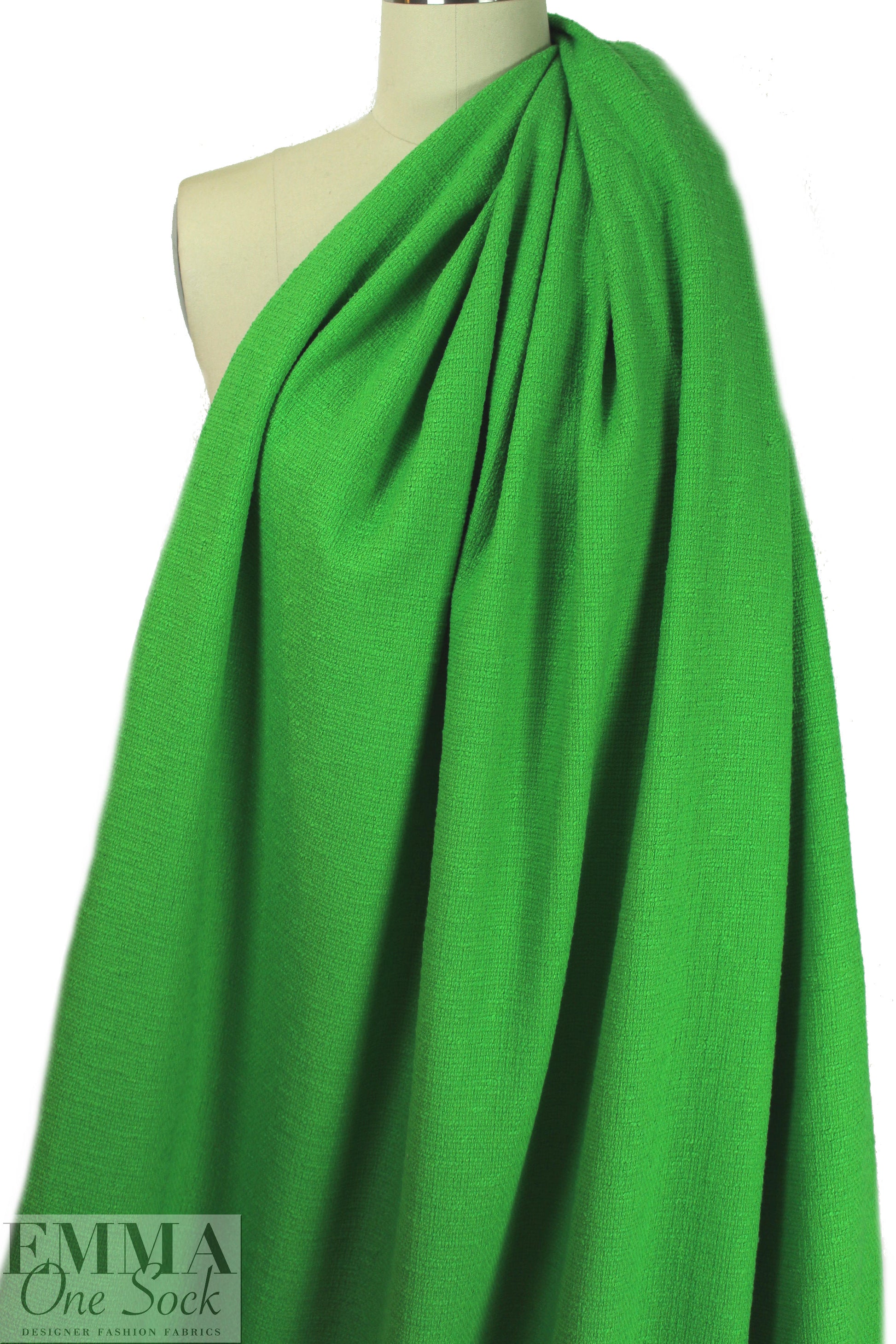 designer classic green cotton blend textured suiting