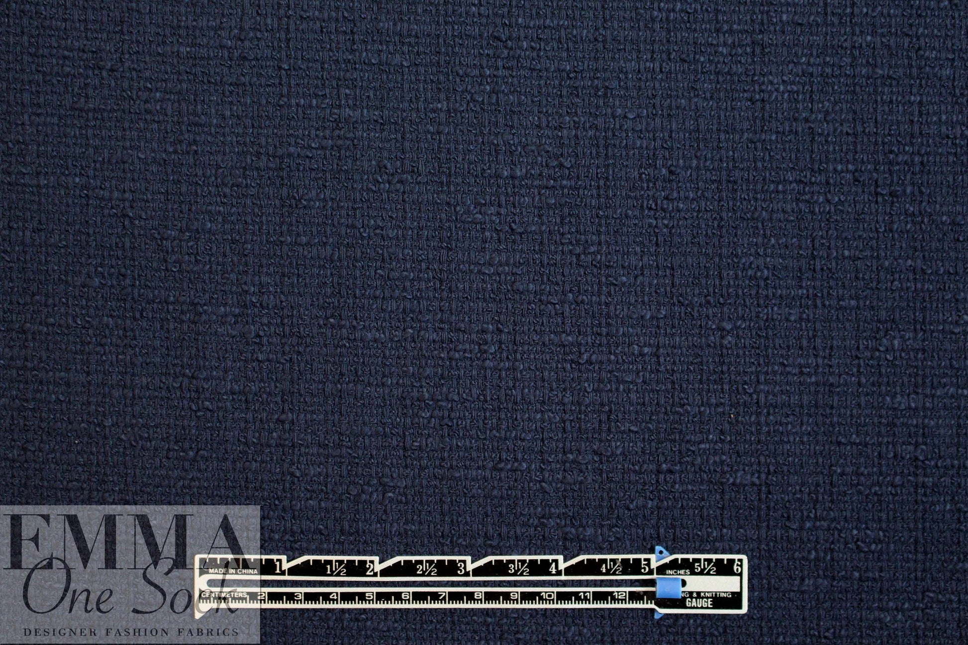 designer navy cotton blend textured suiting