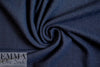 designer navy cotton blend textured suiting 2.5 yds