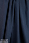 designer navy cotton blend textured suiting 1.75 yds