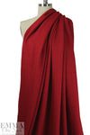 designer deep red textured boucle' suiting