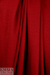designer deep red textured boucle' suiting 3 yds