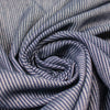 Italian cotton lightweight vertical stripe woven - navy 1.125 yds
