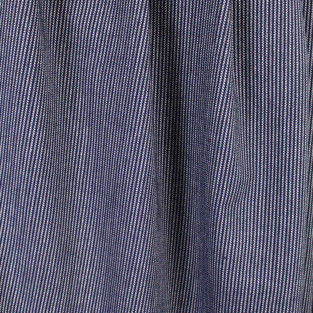Italian cotton lightweight vertical stripe woven - navy 1.125 yds