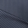 double pinstripe stretch cotton suiting - midnight/white