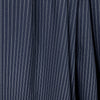 double pinstripe stretch cotton suiting - midnight/white