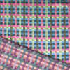 Italian 'chroma plaid' cotton blend stretch jacquard .5 yds