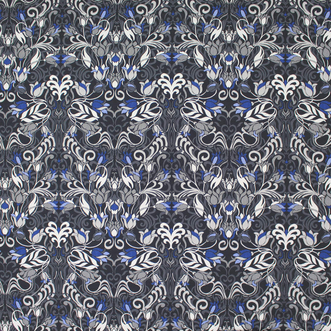 Italian 'nouveau floral' cotton blend stretch jacquard .75 yds