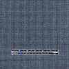 French virgin wool tweedy plaid suiting - dusky blue/black .5 yds