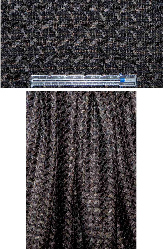 Tahari fancy weave black/bronze suiting 2 yd