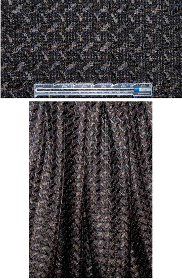 Tahari fancy weave black/bronze suiting 2 yd