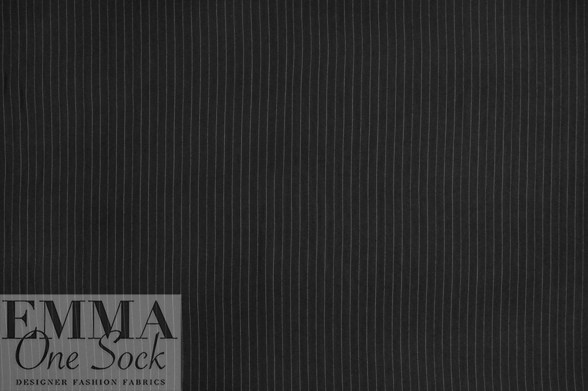 CA designer herringbone pinstripe visc./silk woven - black/gray 1.66 yd