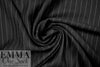 CA designer herringbone pinstripe visc./silk woven - black/gray .875 yds