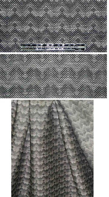Italian reversible chevron design woven