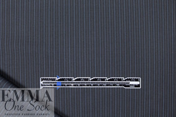 Italian all-wool midnight stripe lightweight suiting 2 yd