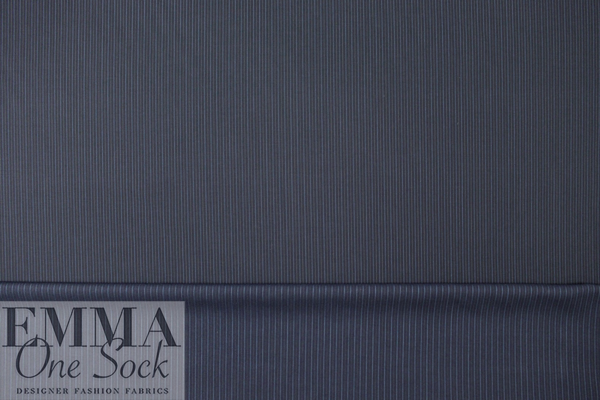Italian all-wool midnight stripe lightweight suiting 2 yd