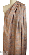 European linen herringbone woven - blush/denim/ginger .5 yds
