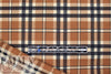 Italian wool blend plaid suiting - bourbon/midnight/flan 2 yds