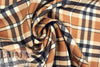 Italian wool blend plaid suiting - bourbon/midnight/flan 2 yds