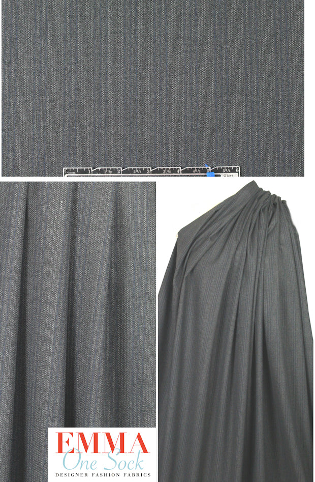 Tah@ri slate/charcoal striped 'RPL'stretch suiting