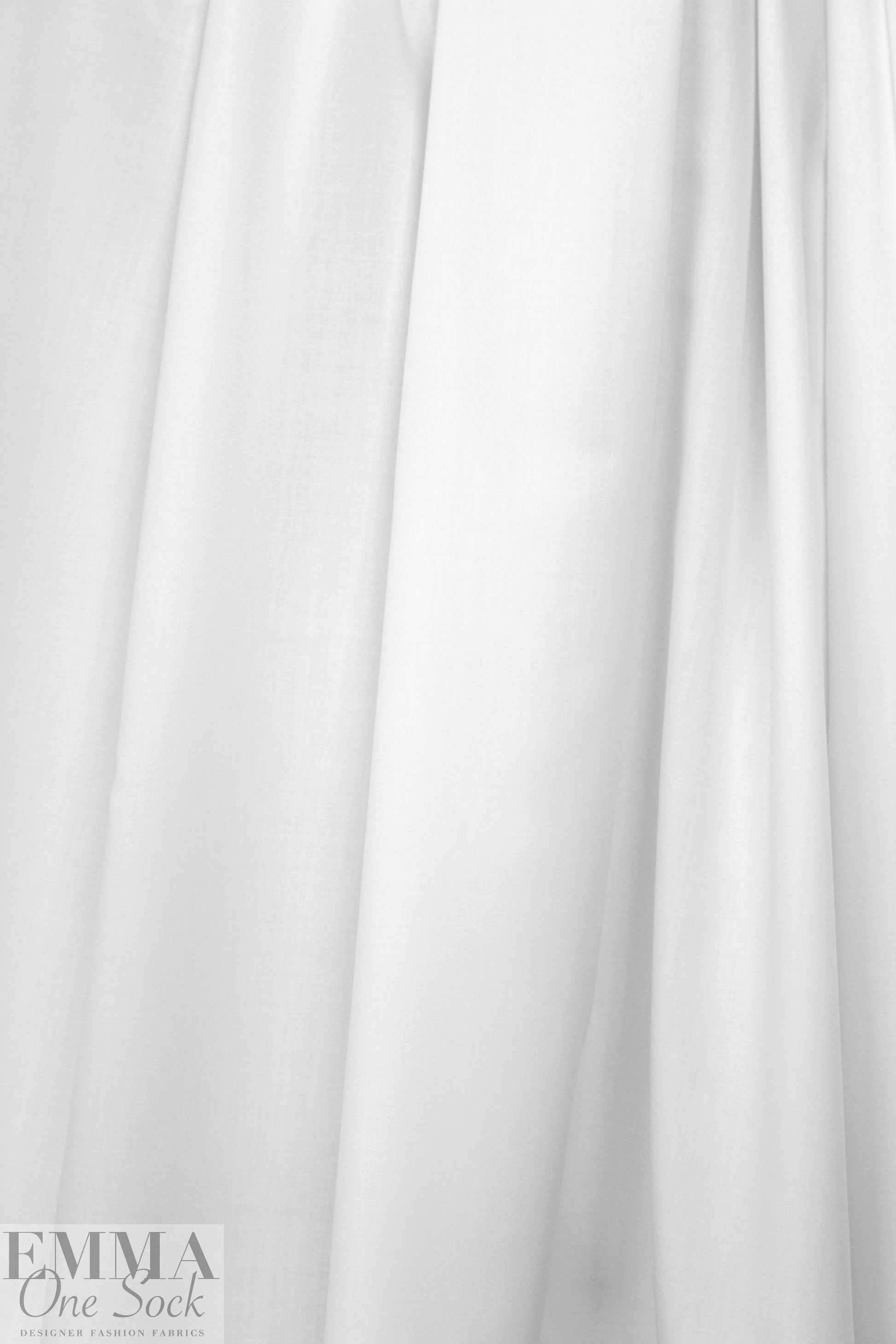 Cairo matte finish egyptian cotton shirting - optic white 1.5 yds