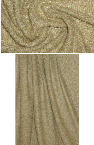 Italian wool blend boucle' sweater knit - aloe/blush