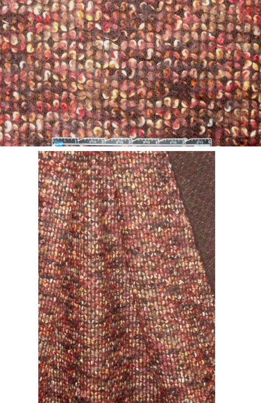 Italian double-sided boucle' sweater knit - spice