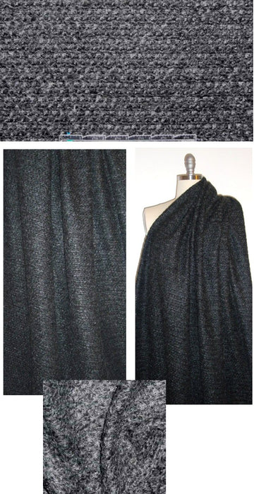 Italian gunmetal boucle' textured sweater knit