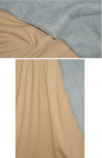 Italian double-sided sweater knit - tan/gray