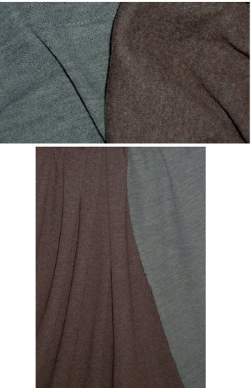 Italian double-sided sweater knit - wood/gray