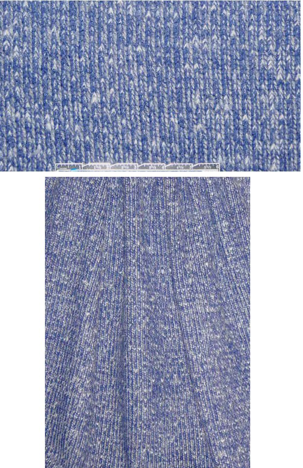 Italian chunky ribbed sweater - denim tweed