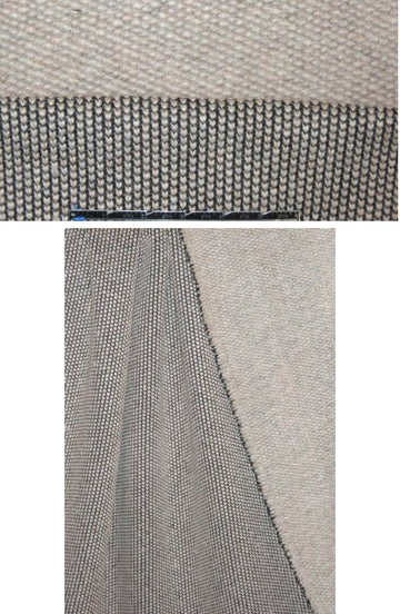 Italian double-sided sweater knit - winter white/gray