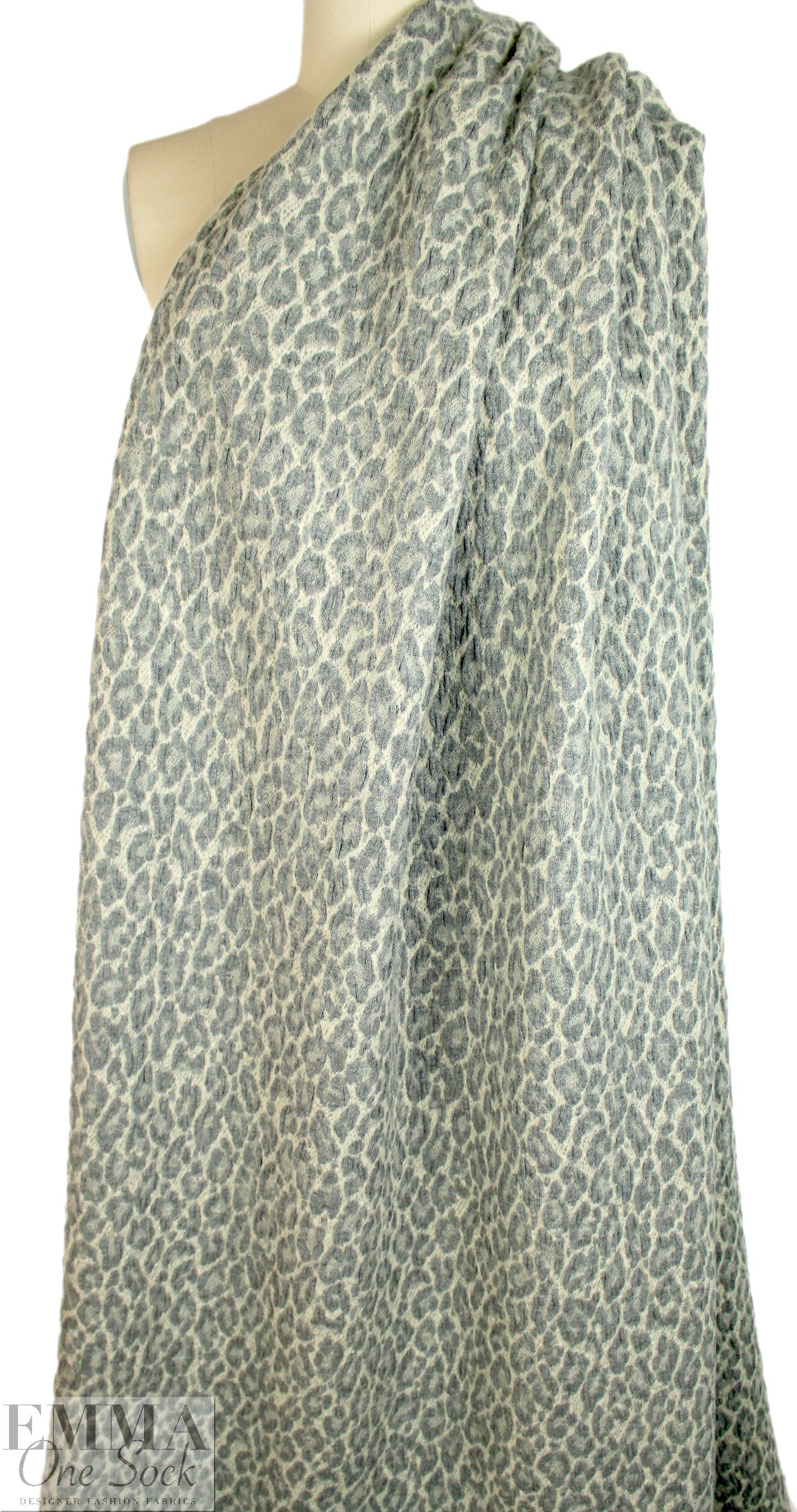 Italian textured wool matelasse' knit - leopard 2.5 yd