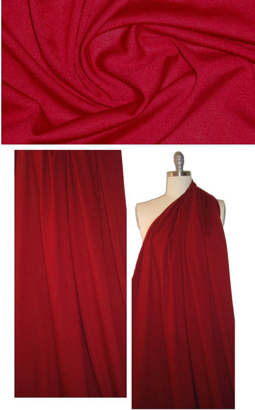 soft and drapey sweater knit - deep red 2.125 yds