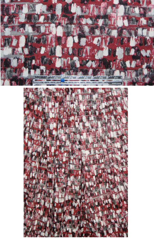 brick/gray brushstrokes sweatery knit