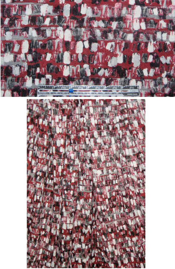 brick/gray brushstrokes sweatery knit