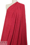 tweedy ribbed sweater knit - crimson