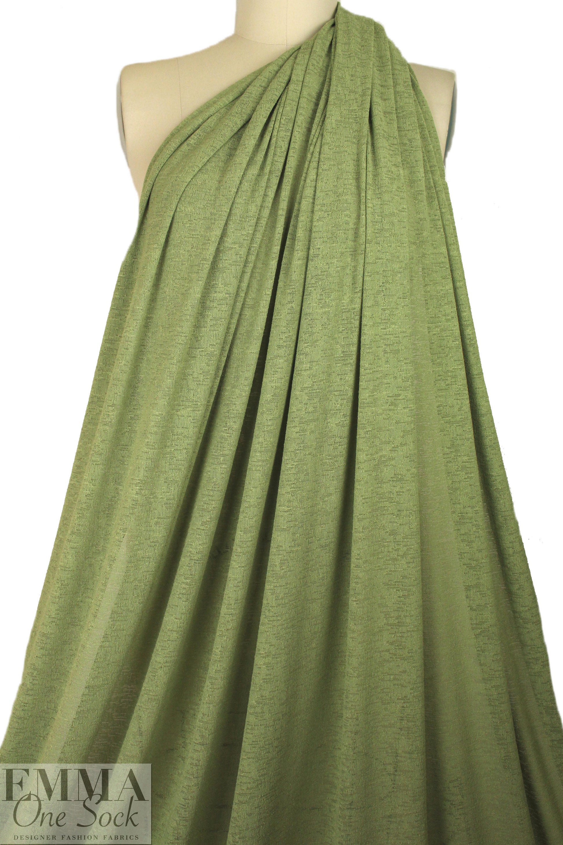 catalina crepe sweater knit - avocado 1.75 yd