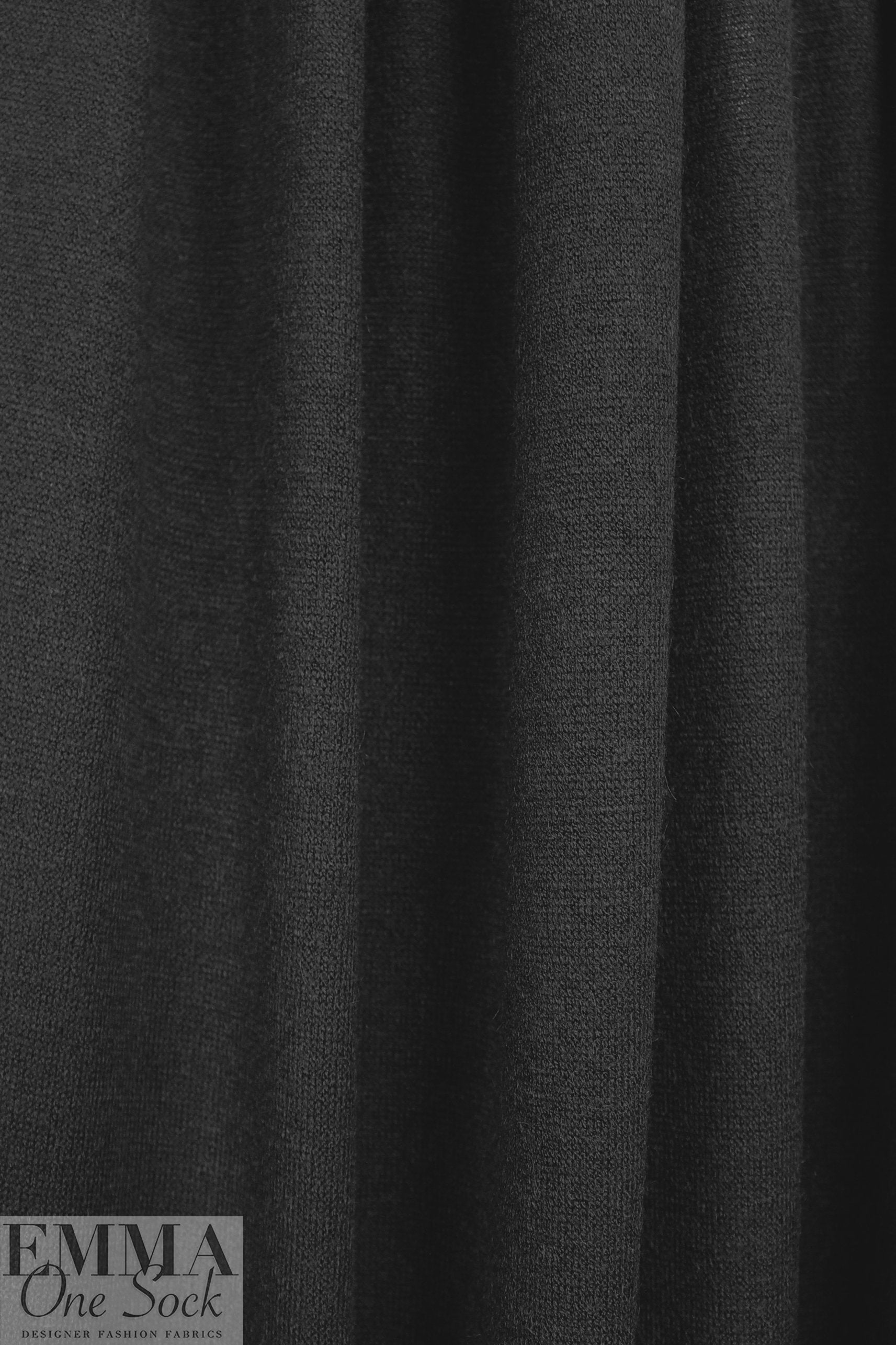 lightweight rayon blend sweater knit - black 2.25 yd