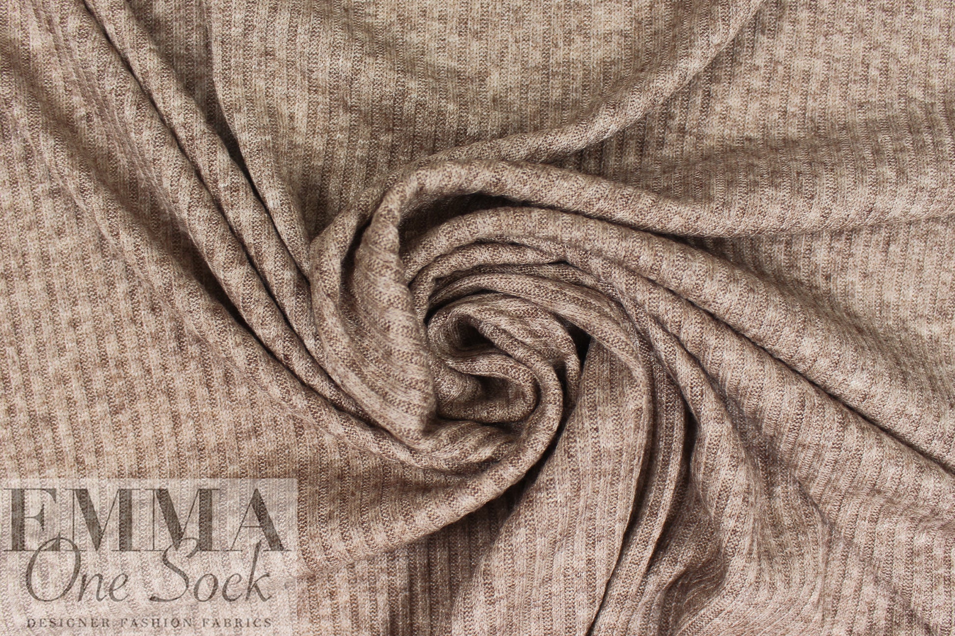 super soft heathered ribbed rayon blend sweater knit - driftwood .5 yds