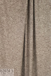super soft heathered ribbed rayon blend sweater knit - driftwood .5 yds