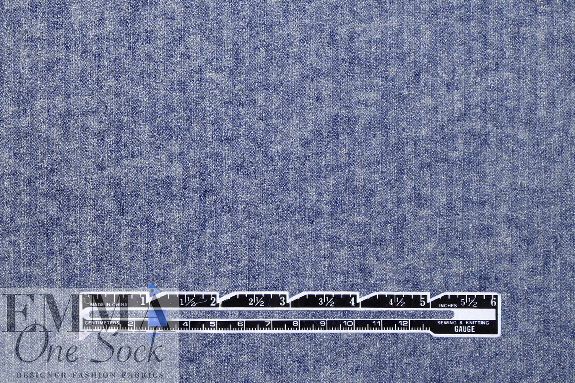 super soft heathered ribbed rayon blend sweater knit - denim 1.25 yds