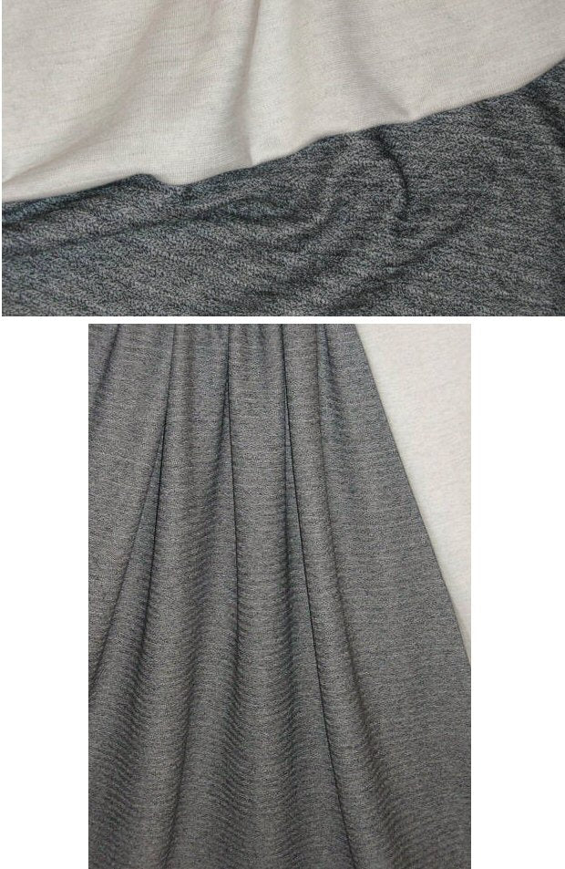Kate B. backed 2-ply cotton tweedy sweater knit