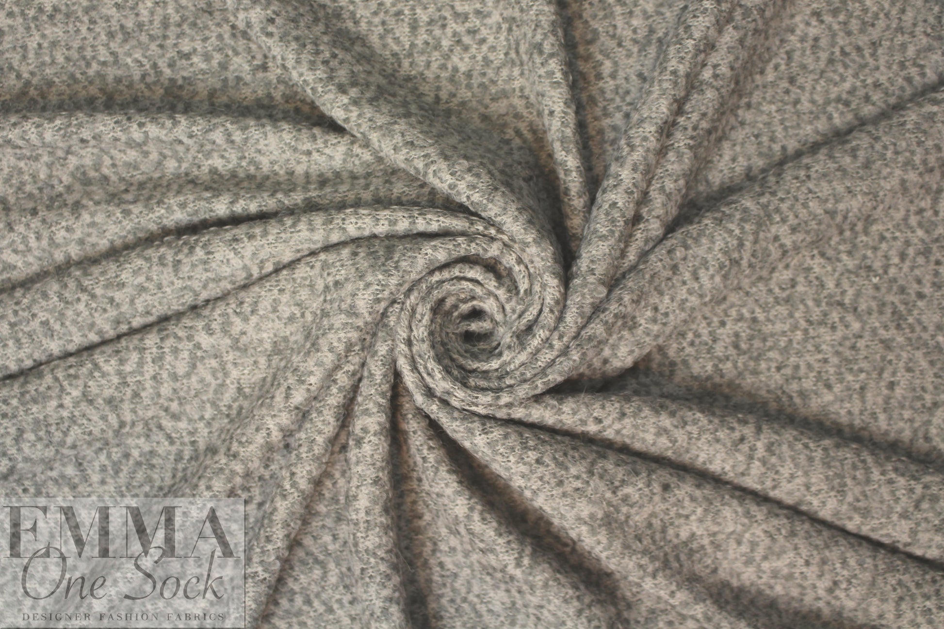 CA designer wool blend boucle' sweater knit - putty 1.75 yd
